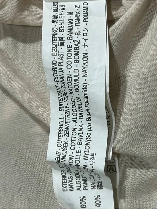 Zara Sheer Embroidered Kimono in Beige with White Lace - Picture 15 of 16